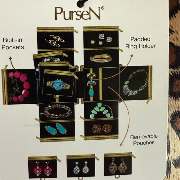 Pursen Jewelry Case Tiara Vacationer Cheetah Brand New - Picture 14 of 15